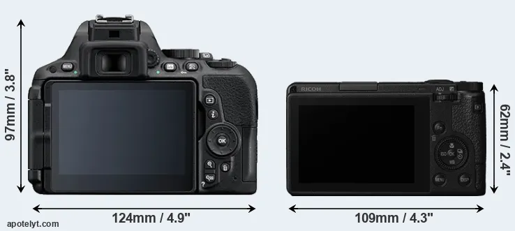 Comparison D5500 or GR III rear