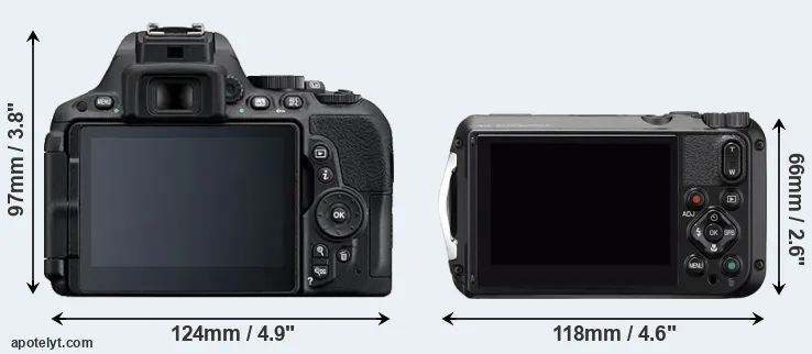 Comparison D5500 or WG-6 rear
