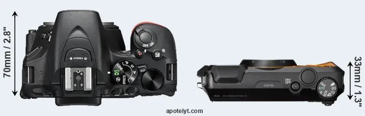 Compare D5500 versus WG-6 top