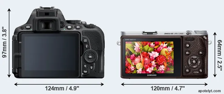 Comparison D5500 or NX500 rear