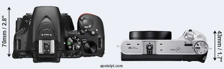 Compare D5500 versus NX500 top