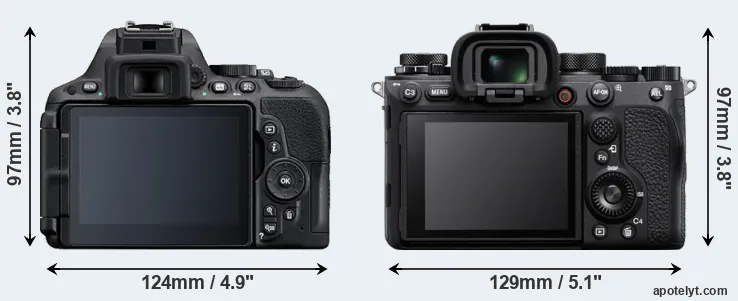 Comparison D5500 or A1 rear