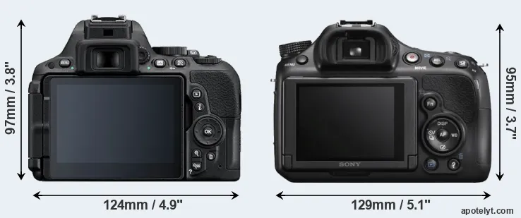 Comparison D5500 or A58 rear