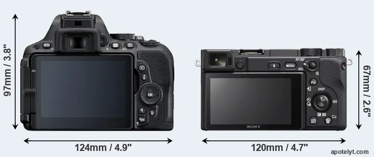 Comparison D5500 or A6400 rear