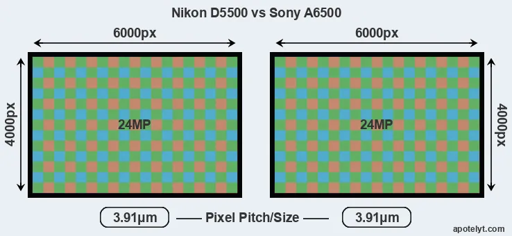 D5500 versus A6500 MP