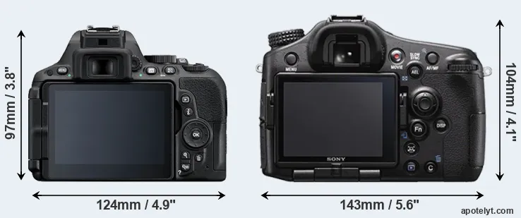 Comparison D5500 or A77 II rear