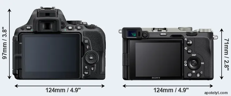 Comparison D5500 or A7C rear