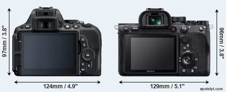 Comparison D5500 or A7R IV rear