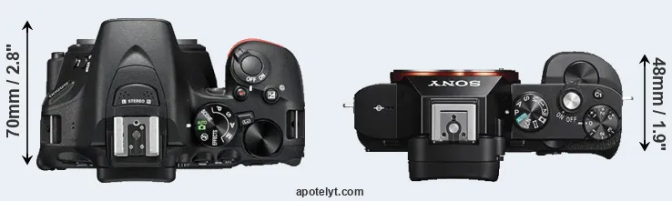 Compare D5500 versus A7S top