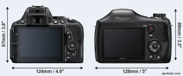 Comparison D5500 or H300 rear