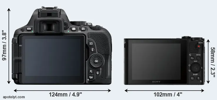 Comparison D5500 or HX90V rear