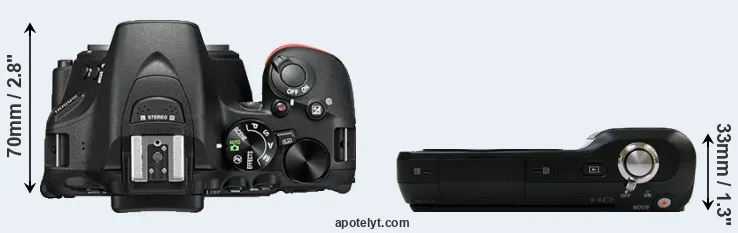 Compare D5500 versus NEX-3 top