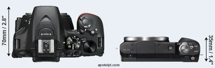 Compare D5500 versus NEX-3N top
