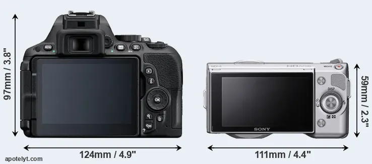 Comparison D5500 or NEX-5 rear