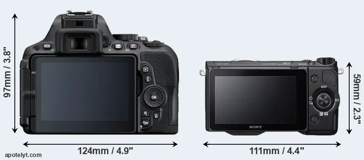 Comparison D5500 or NEX-5R rear