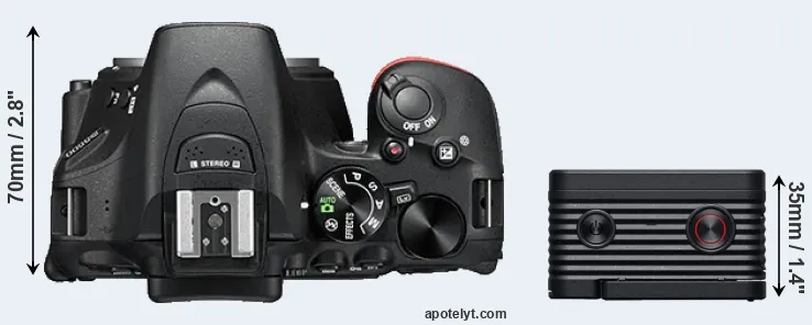 Compare D5500 versus RX0 II top