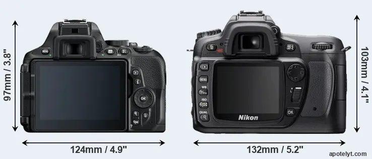 Comparison D5600 or D80 rear