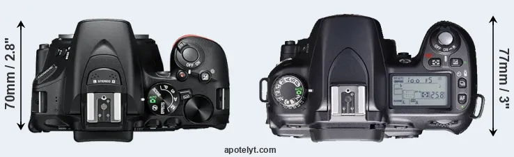 Compare D5600 versus D80 top
