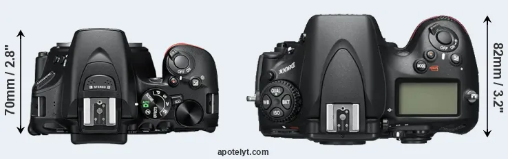 Compare D5600 versus D800E top