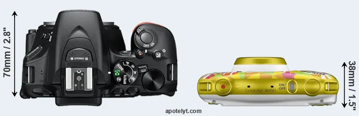 Compare D5600 versus W150 top