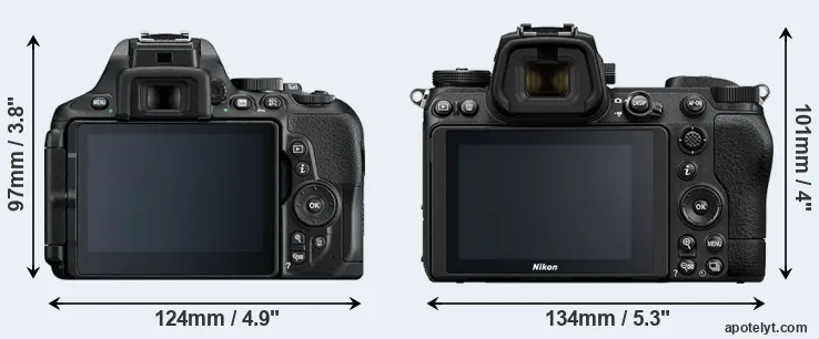 Comparison D5600 or Z7 II rear