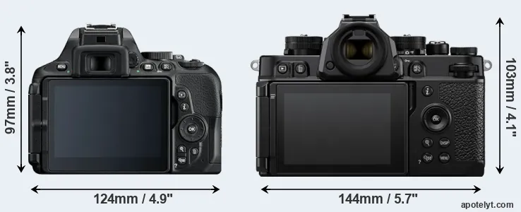 Comparison D5600 or Zf rear