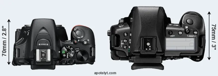 Compare D5600 versus E-3 top