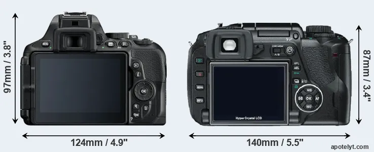 Comparison D5600 or E-330 rear
