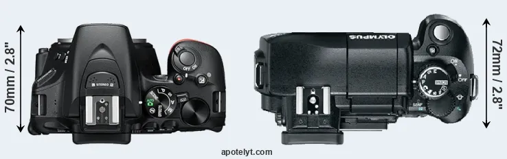 Compare D5600 versus E-330 top