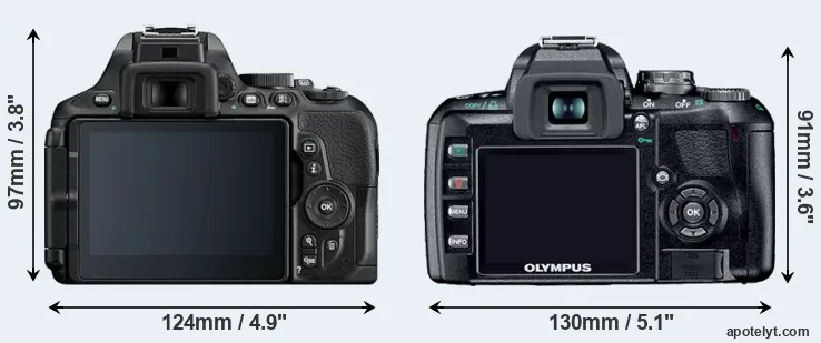 Comparison D5600 or E-410 rear