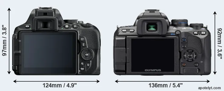 Comparison D5600 or E-510 rear