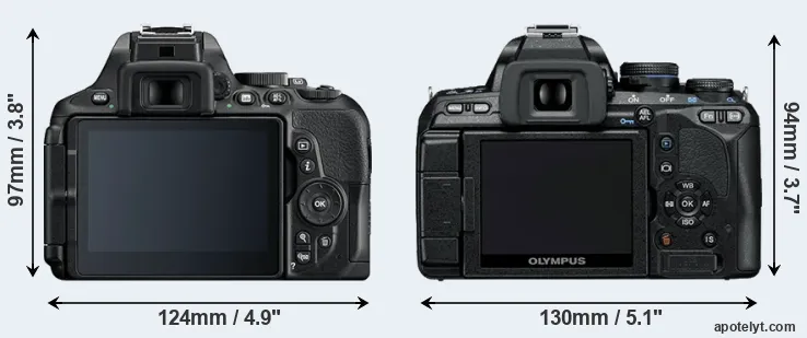 Comparison D5600 or E-600 rear