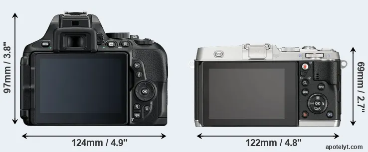 Comparison D5600 or E-P5 rear