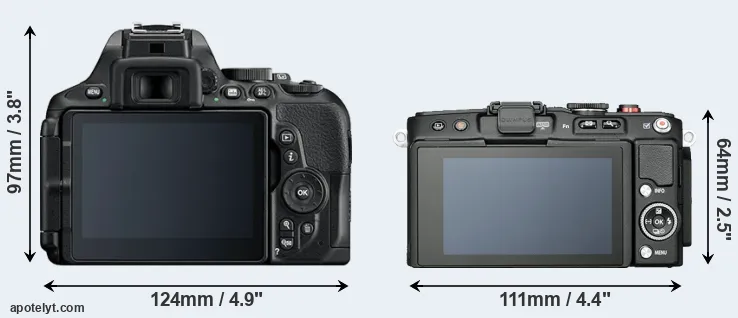 Comparison D5600 or E-PL6 rear