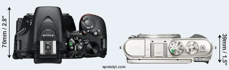 Compare D5600 versus E-PL9 top