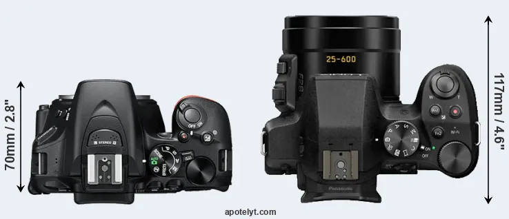 Compare D5600 versus FZ330 top