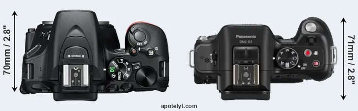 Compare D5600 versus G5 top