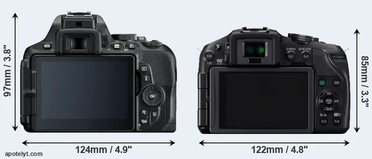 Comparison D5600 or G6 rear