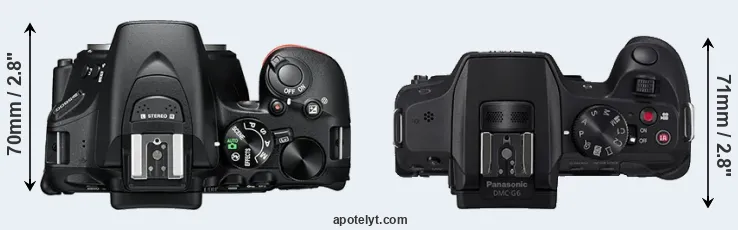Compare D5600 versus G6 top