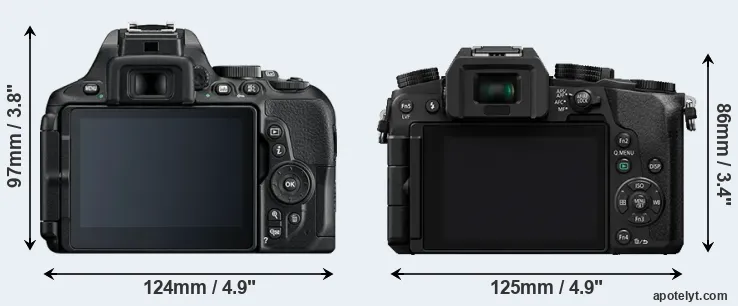 Comparison D5600 or G7 rear