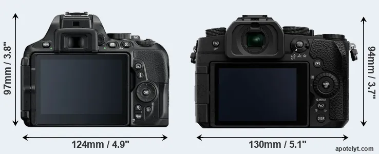 Comparison D5600 or G90 rear