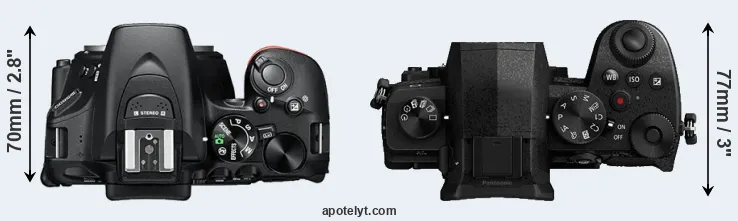 Compare D5600 versus G90 top