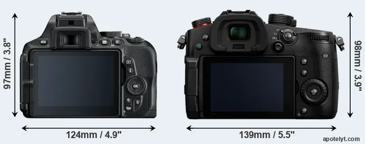 Comparison D5600 or GH5 II rear