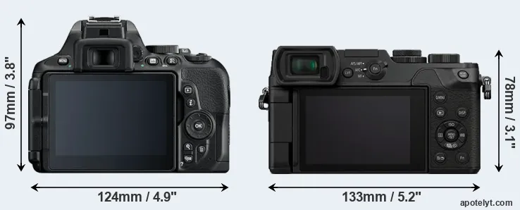 Comparison D5600 or GX8 rear