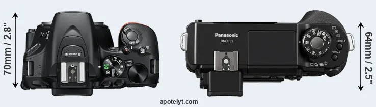 Compare D5600 versus L1 top