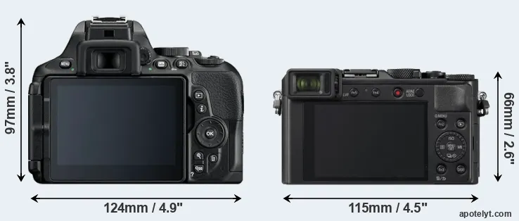 Comparison D5600 or LX100 II rear