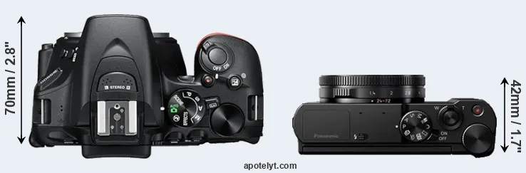 Compare D5600 versus LX15 top