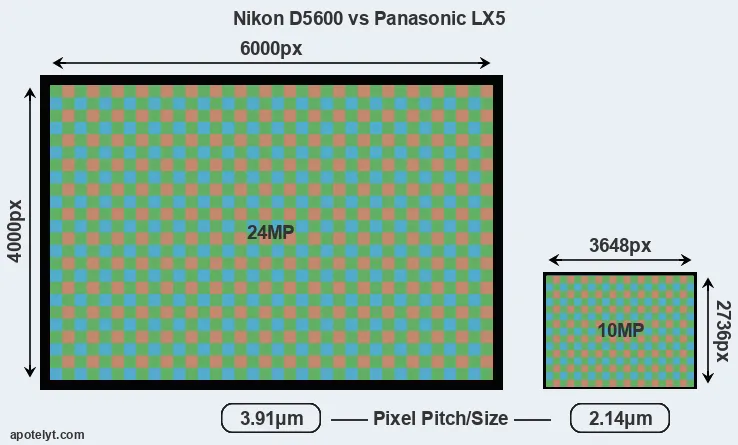 D5600 versus LX5 MP