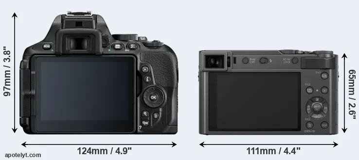 Comparison D5600 or TZ200 rear