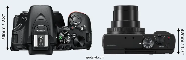 Compare D5600 versus ZS80 top
